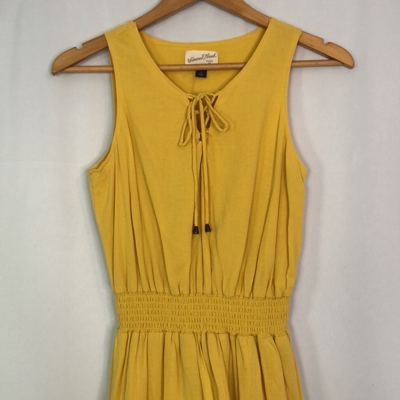 Universal Threads Smocked Waist Sleeveless Mustard Bright Sundress Dress Size S - Picture 3 of 10